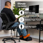 Mind Reader Air-Cloud Memory Foam Under Desk Footrest, Ergonomic Support for Back, Hip, Legs, Knees & Feet, Adjustable Height, Memory Foam, Black