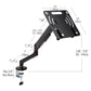 Mind Reader Gas Spring Laptop Desk Mount, Fits 11.6–17.3" Laptops or Monitors, 180° Rotate, 13.2 lb Capacity, Single Arm with Integrated Cable Management, Adjustable Tilt/Swivel, Black