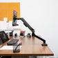 Mind Reader Gas Spring Laptop Desk Mount, Fits 11.6–17.3" Laptops or Monitors, 180° Rotate, 13.2 lb Capacity, Single Arm with Integrated Cable Management, Adjustable Tilt/Swivel, Black