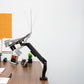 Mind Reader Gas Spring Laptop Desk Mount, Fits 11.6–17.3" Laptops or Monitors, 180° Rotate, 13.2 lb Capacity, Single Arm with Integrated Cable Management, Adjustable Tilt/Swivel, Black