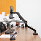 Mind Reader Gas Spring Laptop Desk Mount, Fits 11.6–17.3" Laptops or Monitors, 180° Rotate, 13.2 lb Capacity, Single Arm with Integrated Cable Management, Adjustable Tilt/Swivel, Black