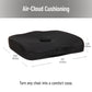 Mind Reader Memory Foam and Gel Seat Cushion with Tailbone Cutout, Ergonomic Pressure Relief for Office, Car, and More, Relieves Hip, Tailbone, Coccyx & Sciatica Pain, 17.5"L x 14.5"W x 3.25"H, Blue, Gray