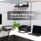 Mind Reader Hanging Cubicle Shelf, Metal Storage Organizer for Office or Home, 20.25"L x 7"W, Black
