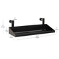 Mind Reader Hanging Cubicle Shelf, Metal Storage Organizer for Office or Home, 20.25"L x 7"W, Black