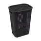 Mind Reader 60L Slim Laundry Hamper, Clothes Basket, Lid, Ventilated, Plastic, 17.25"L x 13.75"W x 23.5"H