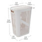 Mind Reader 60L Slim Laundry Hamper, Clothes Basket, Lid, Ventilated, Plastic, 17.25"L x 13.75"W x 23.5"H