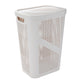 Mind Reader 60L Slim Laundry Hamper, Clothes Basket, Lid, Ventilated, Plastic, 17.25"L x 13.75"W x 23.5"H