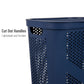 Mind Reader 60L Slim Laundry Hamper, Clothes Basket, Lid, Ventilated, Plastic, 17.25"L x 13.75"W x 23.5"H