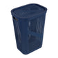 Mind Reader 60L Slim Laundry Hamper, Clothes Basket, Lid, Ventilated, Plastic, 17.25"L x 13.75"W x 23.5"H