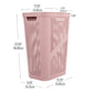 Mind Reader 60L Slim Laundry Hamper, Clothes Basket, Lid, Ventilated, Plastic, 17.25"L x 13.75"W x 23.5"H
