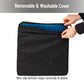 Mind Reader Seat Cushion with Gel Core, Ergonomic Pressure Relief for Tailbone, Hip, Coccyx & Sciatica Pain, Office, Car, Wheelchair, Black