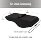 Mind Reader Heated Air-Cloud Lumbar Cushion, Ergonomic Memory Foam Back Support Pillow with Adjustable Heat Settings and Timer, Black
