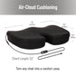 Mind Reader Heated Memory Foam Seat Cushion, Air-Cloud Technology, Coccyx & Hip Pain Relief with 4 Heat Settings, Timer & Auto Shut-Off, Black