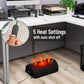 Mind Reader Heated Memory Foam Footrest, Under Desk Ergonomic Support with 4 Heat Settings, Timer & Auto Shut-Off, Adjustable Height, Black