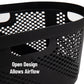 Mind Reader 40L Laundry Basket, Clothes Hamper, Ventilated, Plastic, 23"L x 14.5"W x 10.5"H
