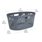 Mind Reader 40L Laundry Basket, Clothes Hamper, Ventilated, Plastic, 23"L x 14.5"W x 10.5"H