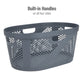 Mind Reader 40L Laundry Basket, Clothes Hamper, Ventilated, Plastic, 23"L x 14.5"W x 10.5"H
