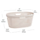 Mind Reader 40L Laundry Basket, Clothes Hamper, Ventilated, Plastic, 23"L x 14.5"W x 10.5"H