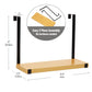 Mind Reader Hanging Cubicle Shelf Organizer, Cubicle Shelf for Office Supplies, Plants, and Decor, Easy to Install, MDF and Metal, 15.75"L x 5.75"W x 11.75"H, Brown