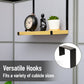 Mind Reader Hanging Cubicle Shelf Organizer, Cubicle Shelf for Office Supplies, Plants, and Decor, Easy to Install, MDF and Metal, 15.75"L x 5.75"W x 11.75"H, Brown