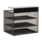 Mind Reader Slide-On Under Desk File Organizer, No Tools Required, Hanging Storage for Laptops, Folders, and Notebooks, Metal, Black