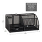 Mind Reader 7-Compartment Desktop Organizer, File & Accessory Storage, Metal Mesh Office Organizer for Desk, Workspace, Mail