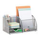 Mind Reader 7-Compartment Desktop Organizer, File & Accessory Storage, Metal Mesh Office Organizer for Desk, Workspace, Mail