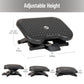 Mind Reader Foot Rest, Under Desk at Work, Ergonomic, Height Adjustable, Office, Plastic, 18"L x 13.5"W x 6.5"H, Black
