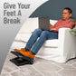 Mind Reader Foot Rest, Under Desk at Work, Ergonomic, Height Adjustable, Office, Plastic, 18"L x 13.5"W x 6.5"H, Black