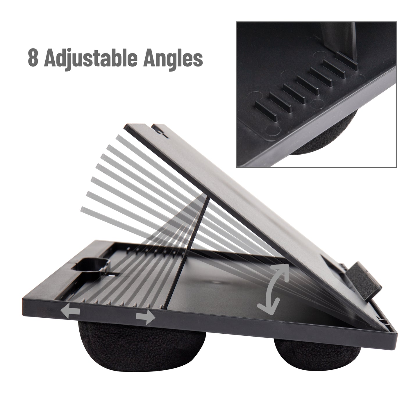 Mind Reader Lap Desk Laptop Stand, Bed Tray, Collapsible, Cushion, Portable, Dorm, Plastic, 14.75"L x 11"W x 7.3"H