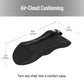 Mind Reader Lumbar Support Pillow with Air-Cloud Technology, Memory Foam Cushion for Back, Waist & Hip Pain Relief, Breathable Cover, Black