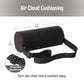 Mind Reader Lumbar Roll Pillow with Air-Cloud Memory Foam, Back, Waist & Hip Support, Breathable Cover & Adjustable Strap, Black