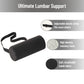 Mind Reader Lumbar Roll Pillow with Air-Cloud Memory Foam, Back, Waist & Hip Support, Breathable Cover & Adjustable Strap, Black