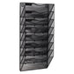 Mind Reader Wall File Organizer, 8 Pocket Hanging Document Rack, Office Wall Mount, Metal Mesh, Black