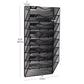Mind Reader Wall File Organizer, 8 Pocket Hanging Document Rack, Office Wall Mount, Metal Mesh, Black