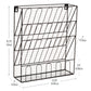 Mind Reader Metal Wire File Organizer, 3-Tier Vertical Document Holder with Storage Basket, Wall Mount or Desktop Organizer, Metal, Black