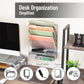 Mind Reader 4-Tier Vertical File Storage, Desktop Organizer, Wall Mount, Office, Metal Mesh, 12.5"L x 4"W x 16.5"H, Black