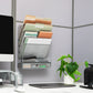 Mind Reader 4-Tier Vertical File Storage, Desktop Organizer, Wall Mount, Office, Metal Mesh, 12.5"L x 4"W x 16.5"H, Black