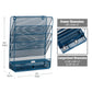 Mind Reader 4-Tier Vertical File Storage, Desktop Organizer, Wall Mount, Office, Metal Mesh, 12.5"L x 4"W x 16.5"H, Black