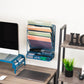Mind Reader 4-Tier Vertical File Storage, Desktop Organizer, Wall Mount, Office, Metal Mesh, 12.5"L x 4"W x 16.5"H, Black