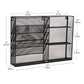 Mind Reader 4-Tier Vertical File Storage and Shelves, Desktop Organizer, Wall Mount, Office, Metal Mesh, 22.5"L x 4"W x 16"H, Black