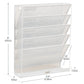 Mind Reader 5-Tier Vertical File Storage, Desktop Organizer, Wall Mount, Office, Metal Mesh, 12.75"L x 4"W x 16"H