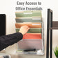 Mind Reader 5-Tier Vertical File Storage, Desktop Organizer, Wall Mount, Office, Metal Mesh, 12.75"L x 4"W x 16"H