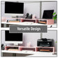 Mind Reader Dual Monitor Stand, Adjustable MDF Desktop Riser for Laptop, Monitor, TV, Expands to 51.25" Wide, Office or Home