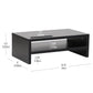 Mind Reader Monitor Stand with Phone Slot and Storage Shelf, Desktop Riser, 88 lb Capacity, MDF Wood, Black