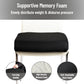 Mind Reader Memory Foam Seat Cushion, Ergonomic Pressure Relief for Office, Car, and More, Relieves Hip, Tailbone, Coccyx & Sciatica Pain, 18"L x 17.5"W x 3"H, Black