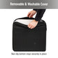 Mind Reader Memory Foam Seat Cushion, Ergonomic Pressure Relief for Office, Car, and More, Relieves Hip, Tailbone, Coccyx & Sciatica Pain, 18"L x 17.5"W x 3"H, Black