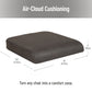 Mind Reader Memory Foam Seat Cushion, Ergonomic Pressure Relief for Office, Car, and More, Relieves Hip, Tailbone, Coccyx & Sciatica Pain, 18"L x 17.5"W x 3"H, Black