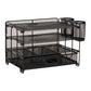 Mind Reader Mesh Desk Organizer, 3 Trays, 1 Drawer, 2 Pen Holders, Office Desktop Organizer, Metal Mesh, Black