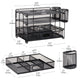 Mind Reader Mesh Desk Organizer, 3 Trays, 1 Drawer, 2 Pen Holders, Office Desktop Organizer, Metal Mesh, Black